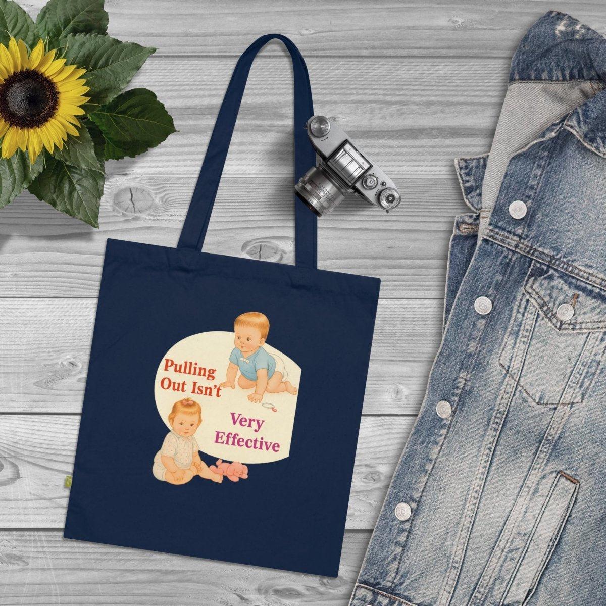 Pulling Out Isn’t Very Effective – Ironische Statement-Totebag mit Babymotiv-Bags-True Insights