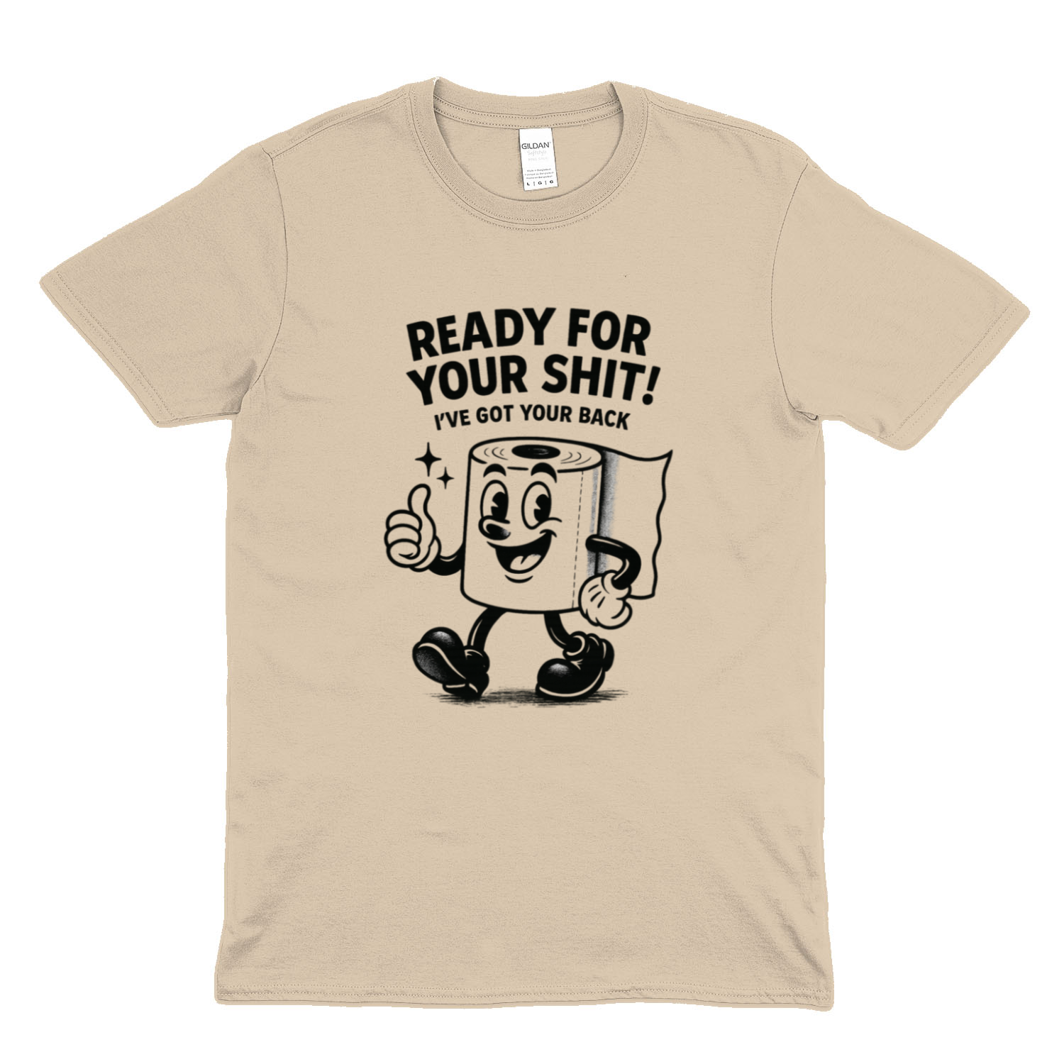 Ready for Your Shit – Satirisches Fun T-Shirt mit Klopapier-Illustration | Humor & Statement-T-Shirt-True Insights