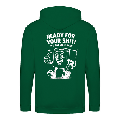 Ready For Your Shit Zip Hoodie – Satirischer Cartoon-Hoodie-Zip Hoodie-True Insights