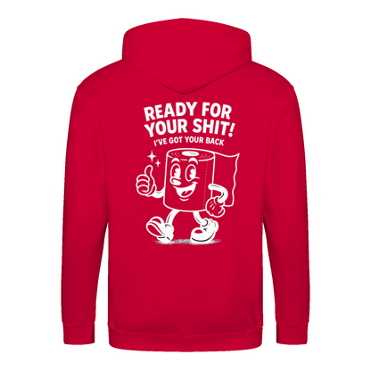Ready For Your Shit Zip Hoodie – Satirischer Cartoon-Hoodie-Zip Hoodie-True Insights