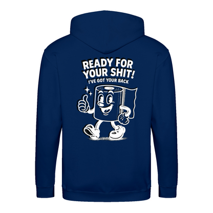 Ready For Your Shit Zip Hoodie – Satirischer Cartoon-Hoodie-Zip Hoodie-True Insights