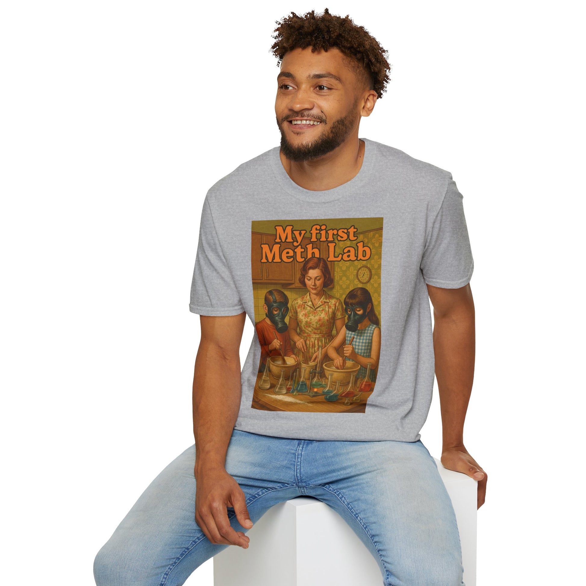 Retro My First Meth Lab T-Shirt - Family Cooking – Freches Satire-Design für mutige Statements | True Insights