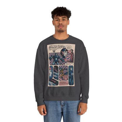 Sweatshirt – Retro Space Comic Sweatshirt – Captain Ozone „Ground Control“ Edition | True Insights Design mit Humor