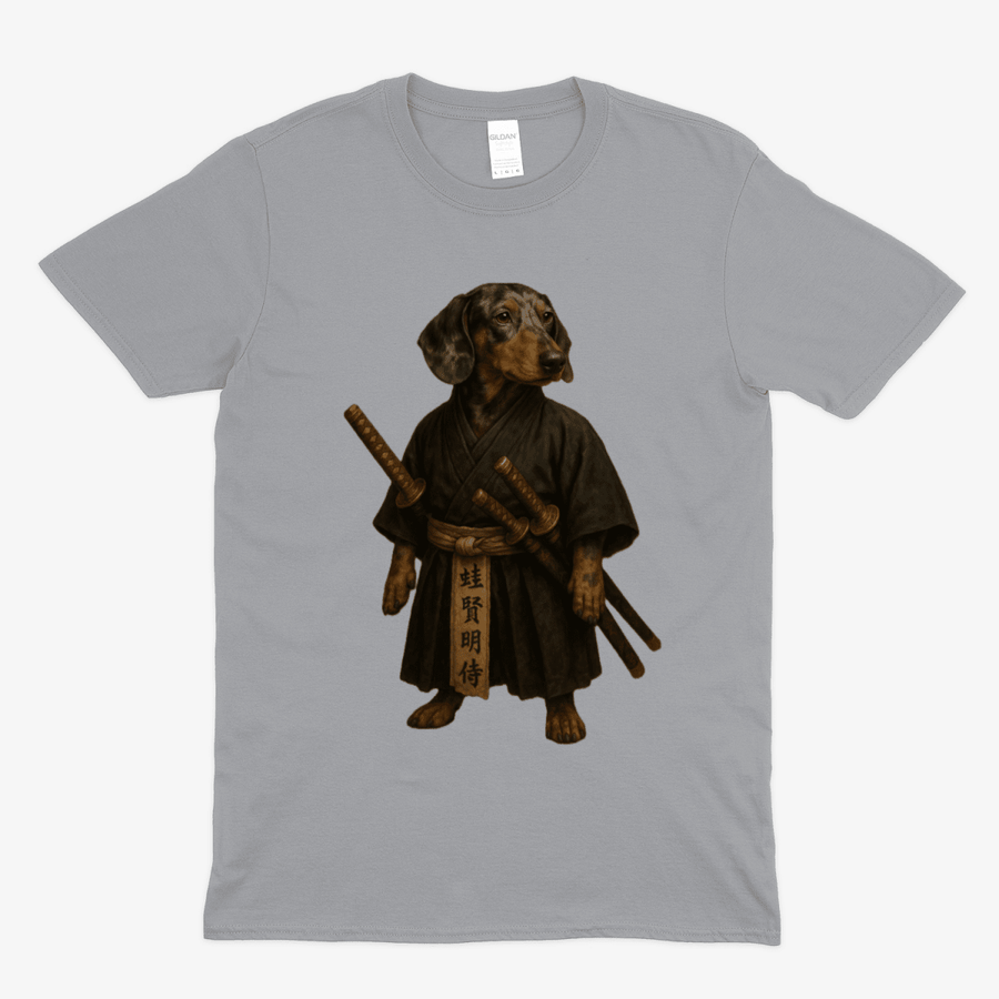 True Insights T-Shirt Samurai Dackel Lifestyle-Motiv, humorvolle und stilvolle Dackel-Illustration