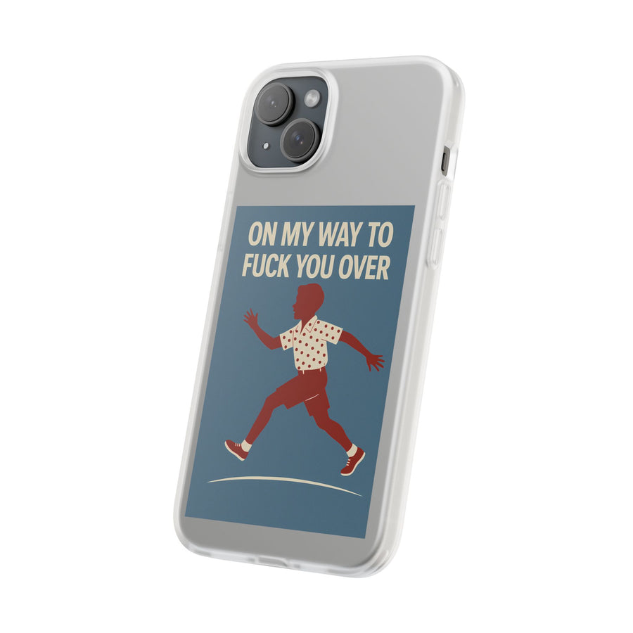 Sarkastische Handyhülle – „On my way to f*ck you over“ | Retro-Rennkind mit Punch-Phone Case-True Insights