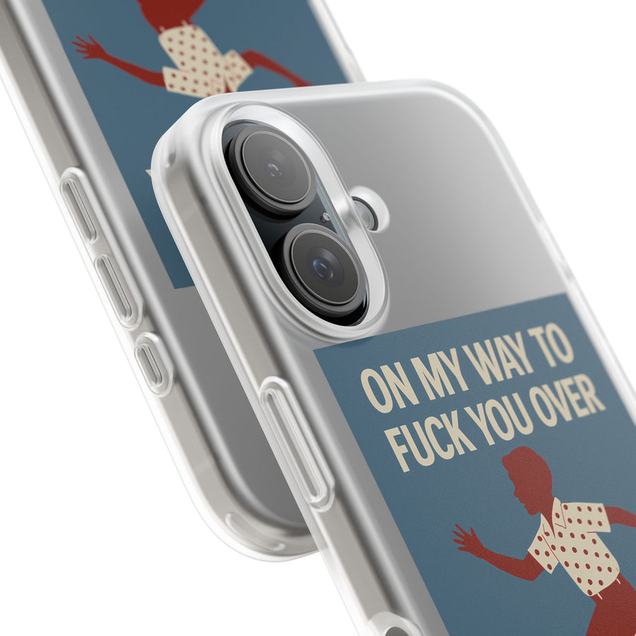 Sarkastische Handyhülle – „On my way to f*ck you over“ | Retro-Rennkind mit Punch-Phone Case-True Insights