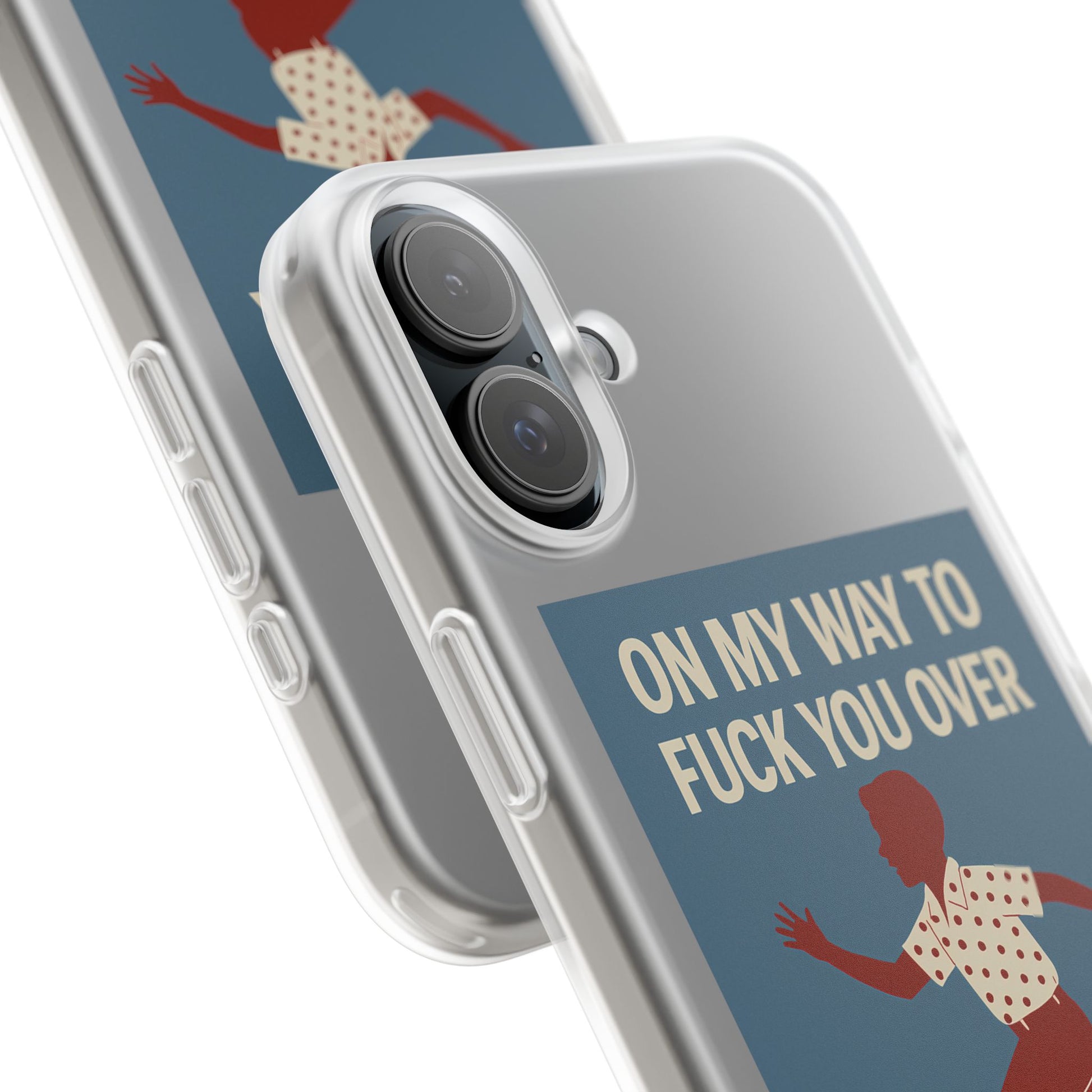 Sarkastische Handyhülle – „On my way to f*ck you over“ | Retro-Rennkind mit Punch-Phone Case-True Insights