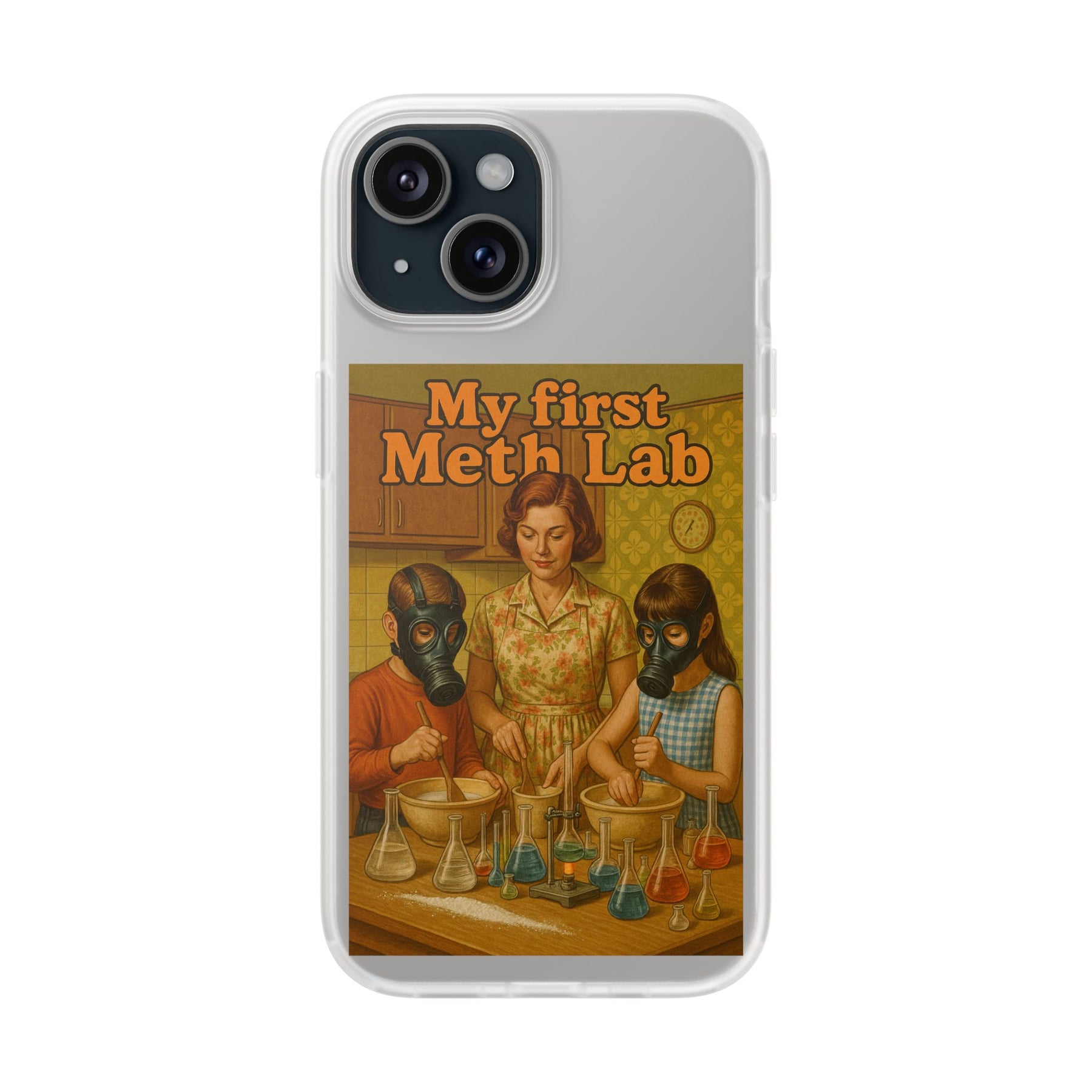 Satirisches Familienmotiv mit Chemie-Charme – stoßfest, kabellos ladbar & herrlich provokant.-Phone Case-True Insights
