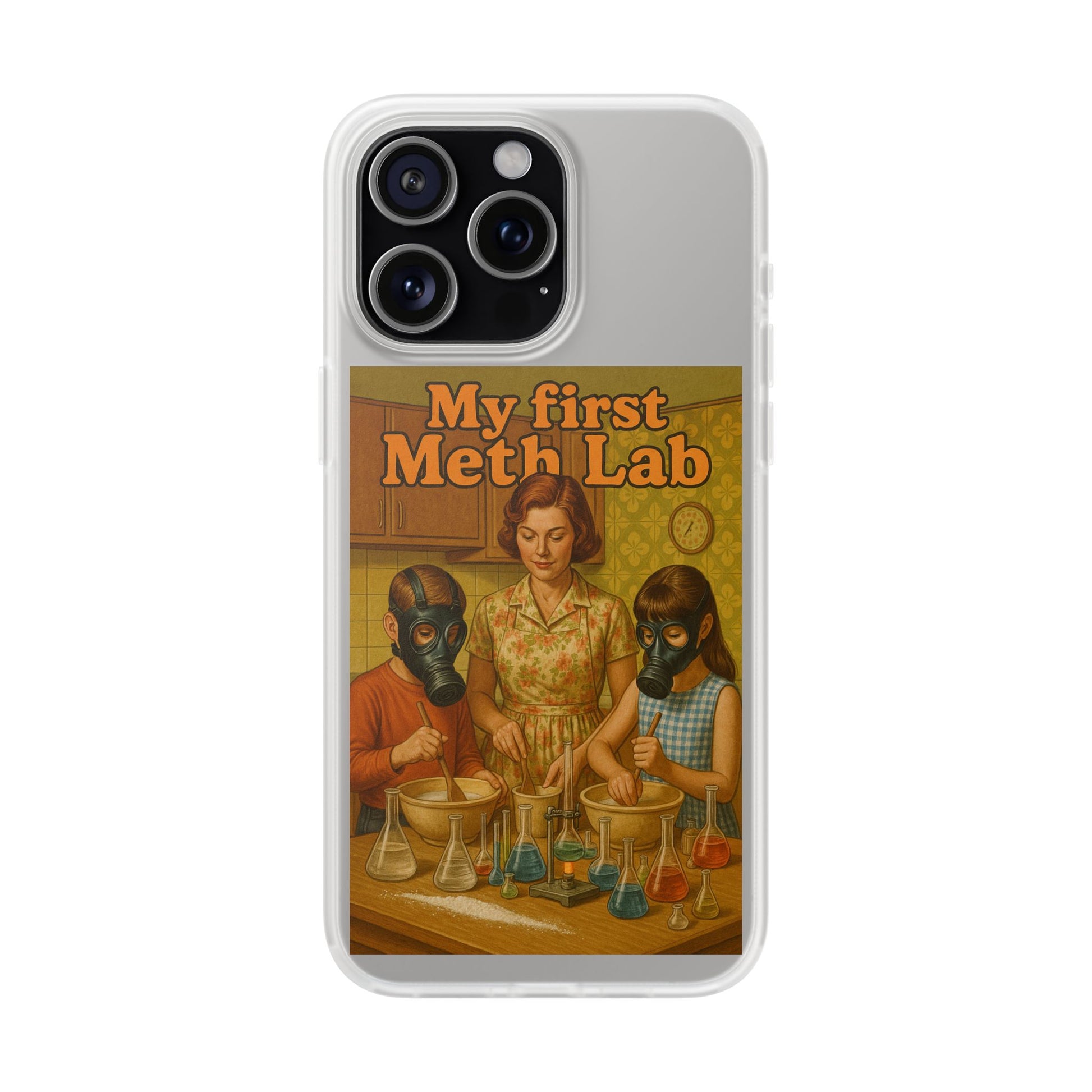 Satirisches Familienmotiv mit Chemie-Charme – stoßfest, kabellos ladbar & herrlich provokant.-Phone Case-True Insights