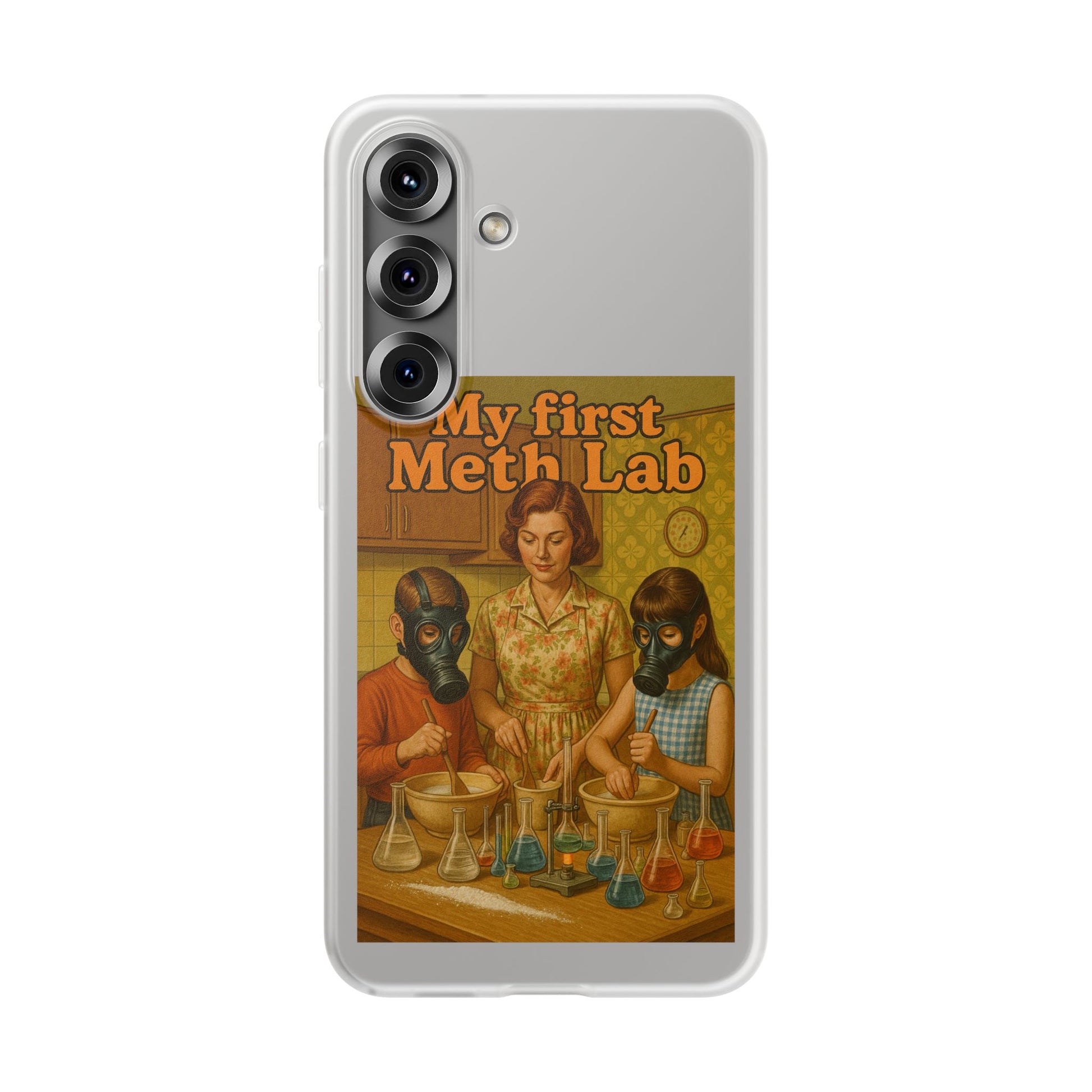 Satirisches Familienmotiv mit Chemie-Charme – stoßfest, kabellos ladbar & herrlich provokant.-Phone Case-True Insights