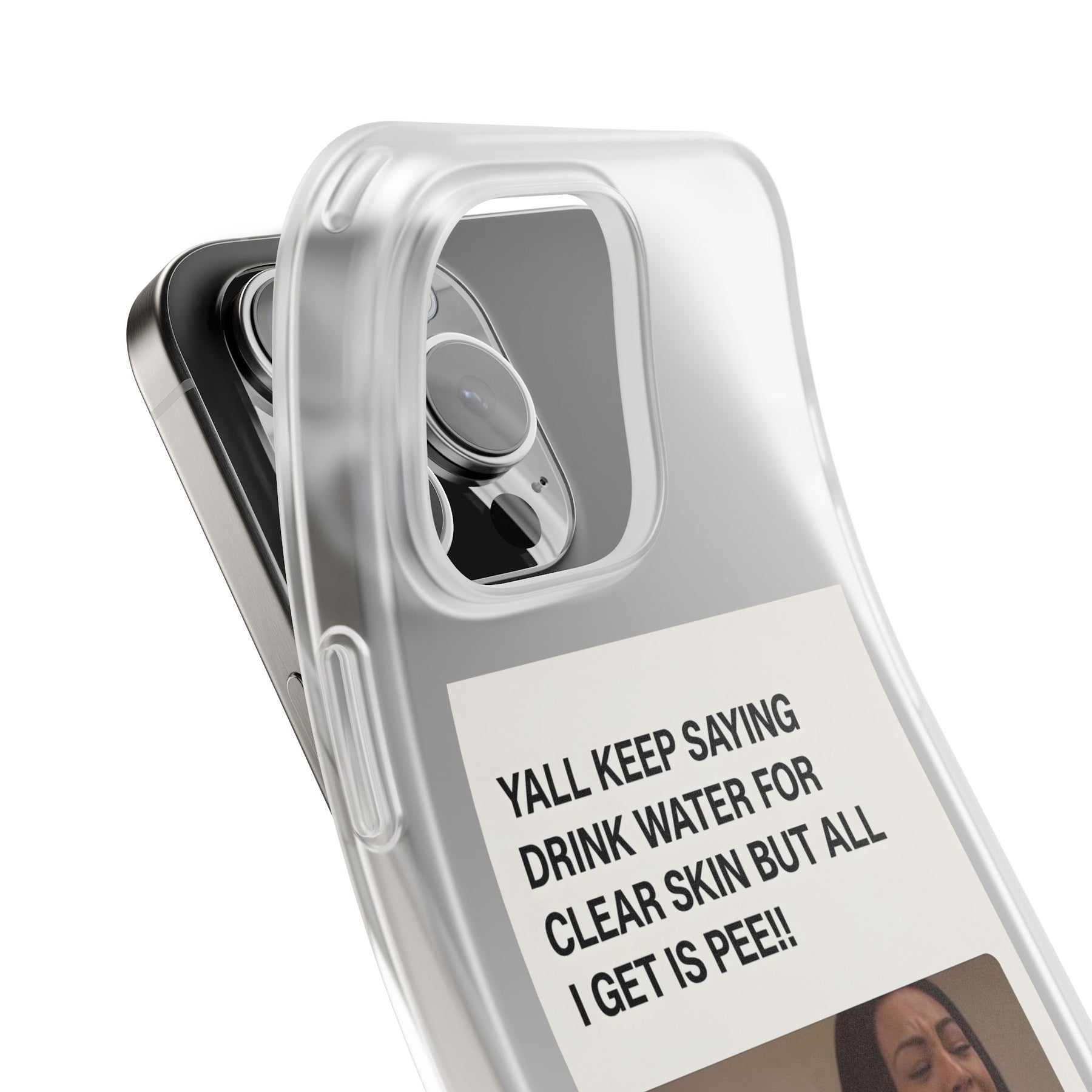 Skincare Meme Handyhülle – „All I Get Is Pee!“ | Selfcare mit Humor-Phone Case-True Insights