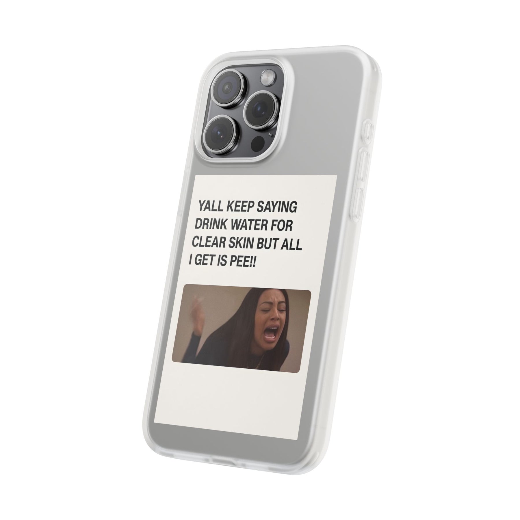 Skincare Meme Handyhülle – „All I Get Is Pee!“ | Selfcare mit Humor-Phone Case-True Insights