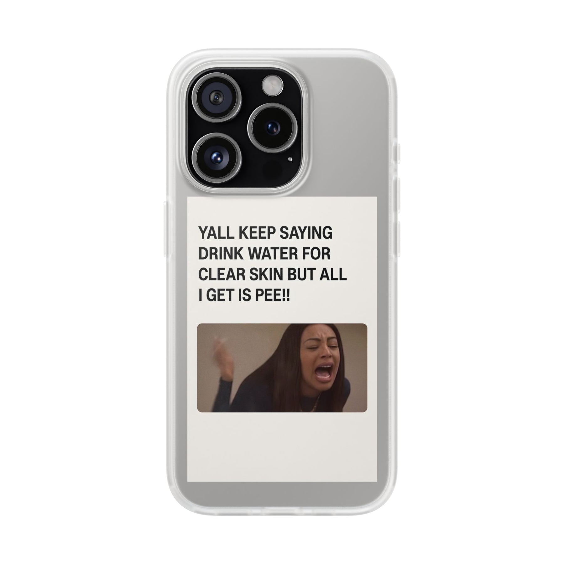Skincare Meme Handyhülle – „All I Get Is Pee!“ | Selfcare mit Humor-Phone Case-True Insights