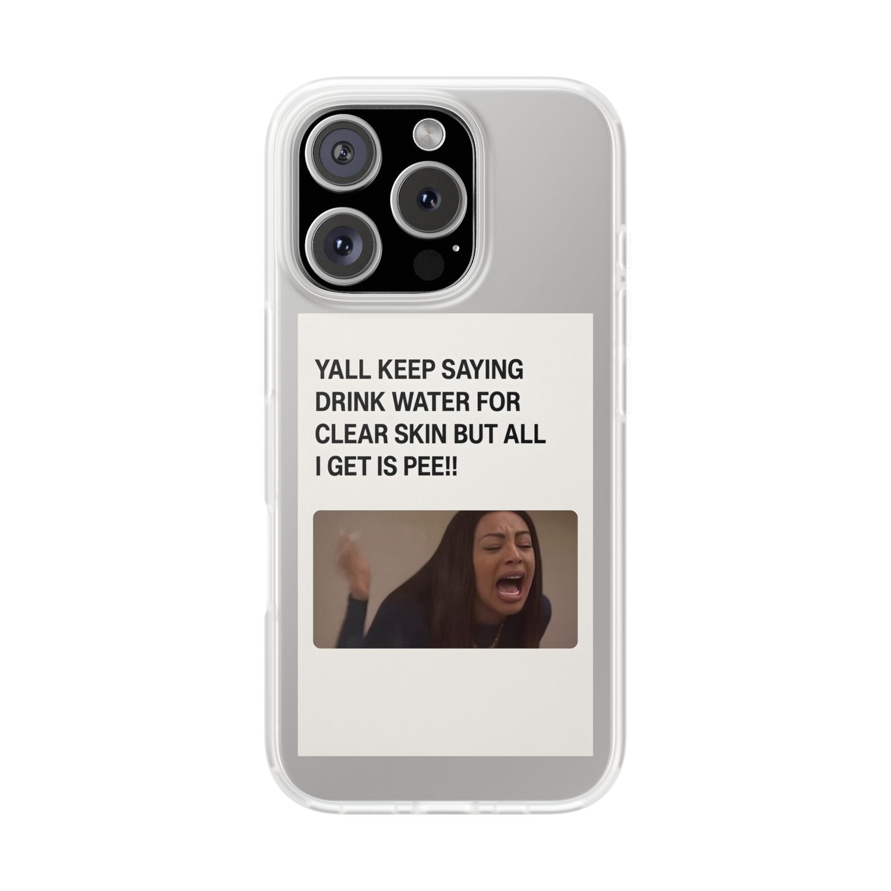 Skincare Meme Handyhülle – „All I Get Is Pee!“ | Selfcare mit Humor-Phone Case-True Insights