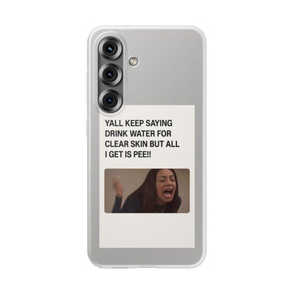 Skincare Meme Handyhülle – „All I Get Is Pee!“ | Selfcare mit Humor-Phone Case-True Insights