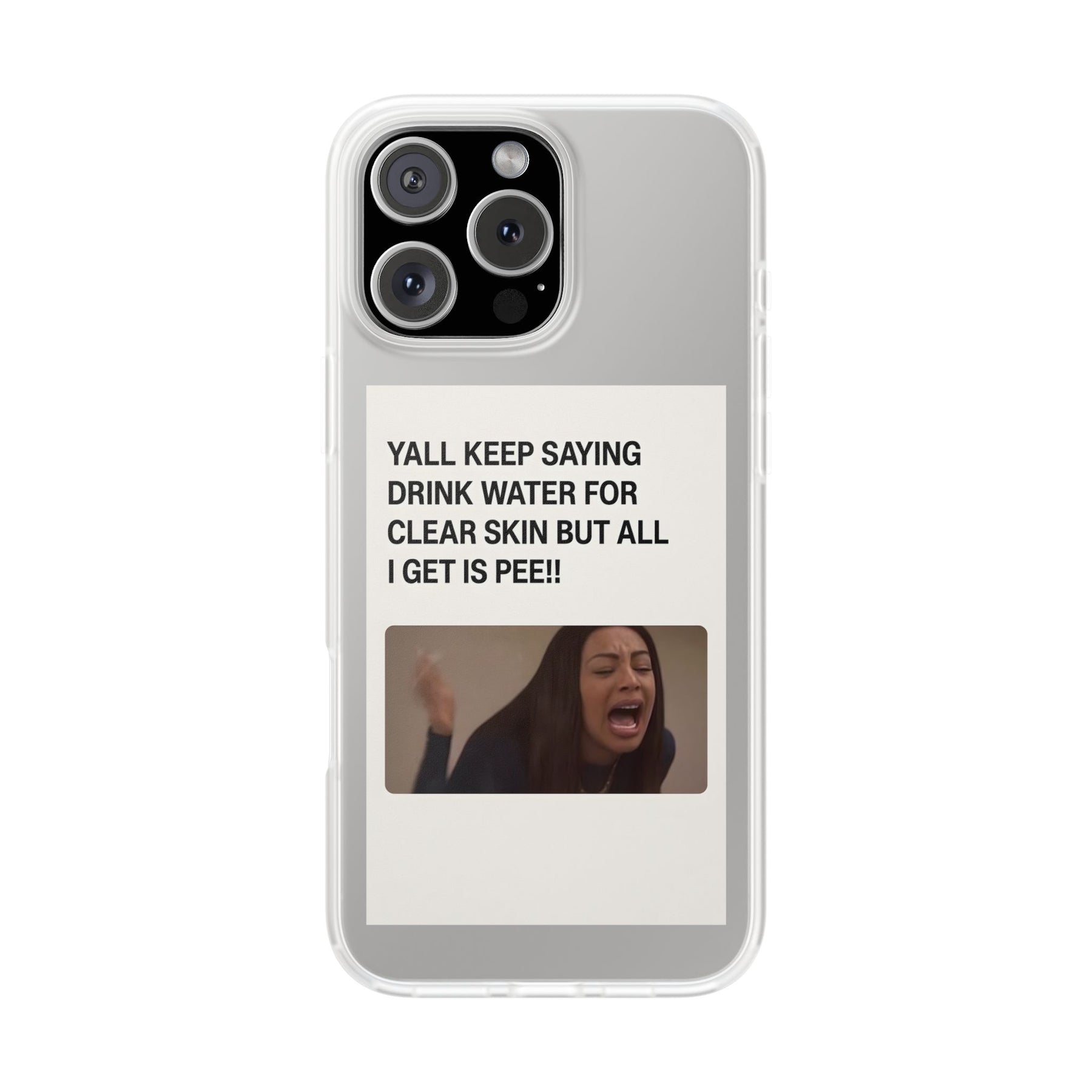 Skincare Meme Handyhülle – „All I Get Is Pee!“ | Selfcare mit Humor-Phone Case-True Insights