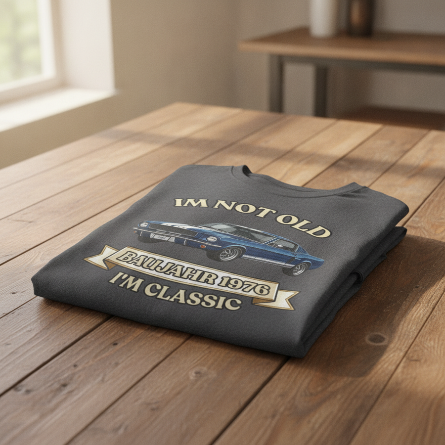 Jahrgang 1976 T-Shirt Oldtimer I'm Not Old I'm Classic  Geschenk zum 50. Geburtstag Mann Retro Kultauto Klassiker Vintage Auto True Insights – Social Lifestyle