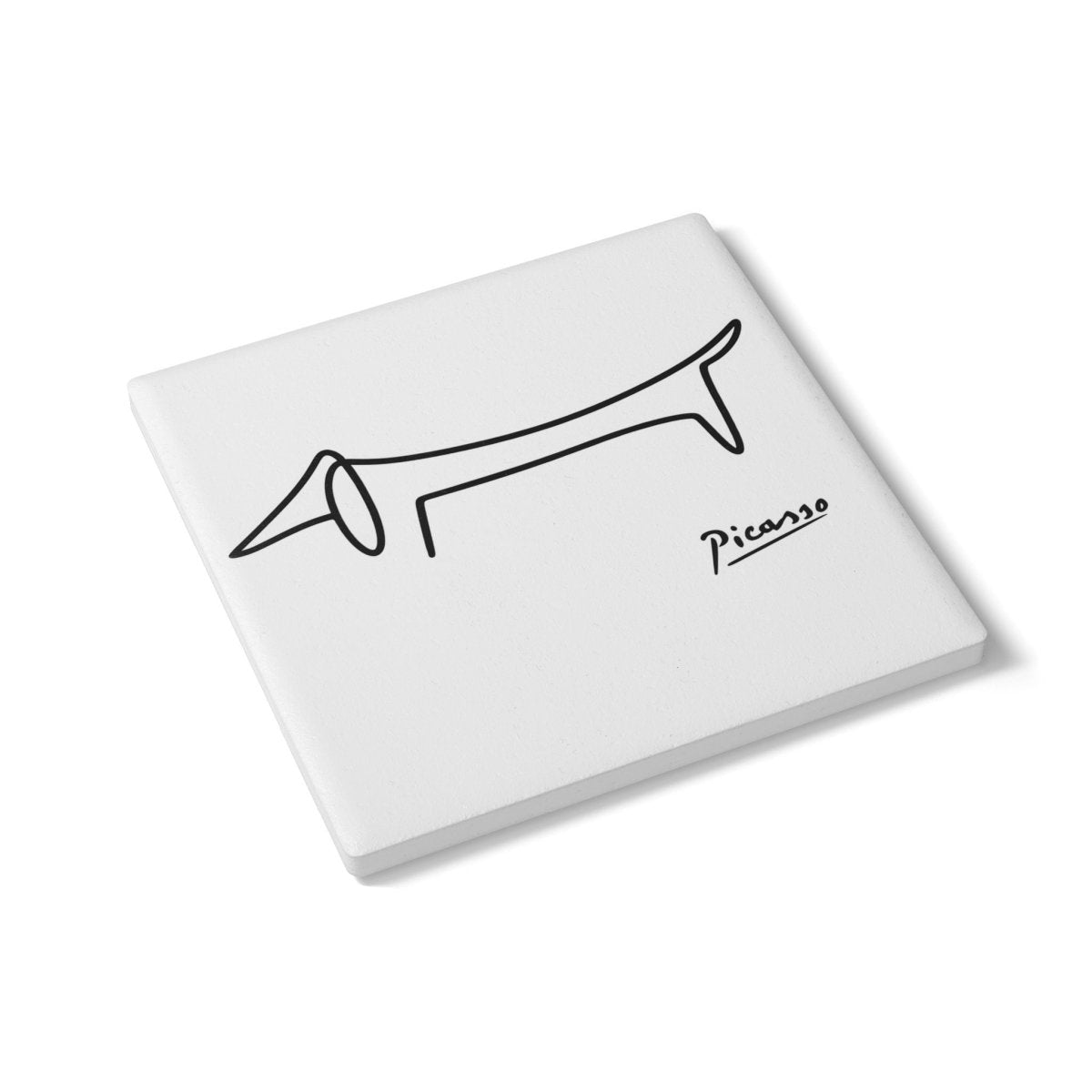 Soder Picassé – Dackel-Kunstgenie – Keramik-Untersetzer – Lustiges Home Decor | True Insights – Bild 2