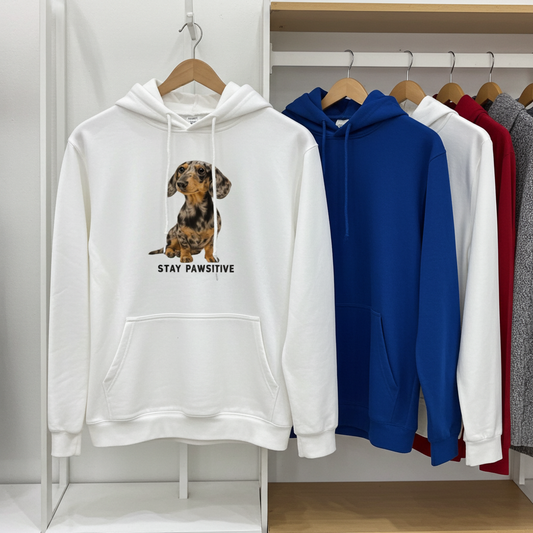 Stay Pawsitive Hoodie – Dackel-Style für positive Vibes