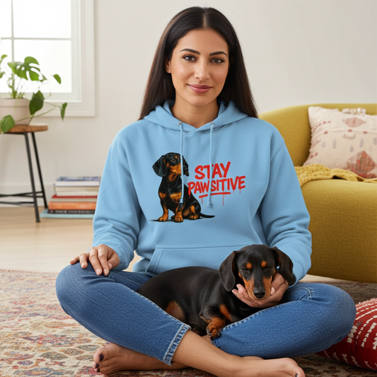 Stay Pawsitive Hoodie – Dackel-Style für positive Vibes