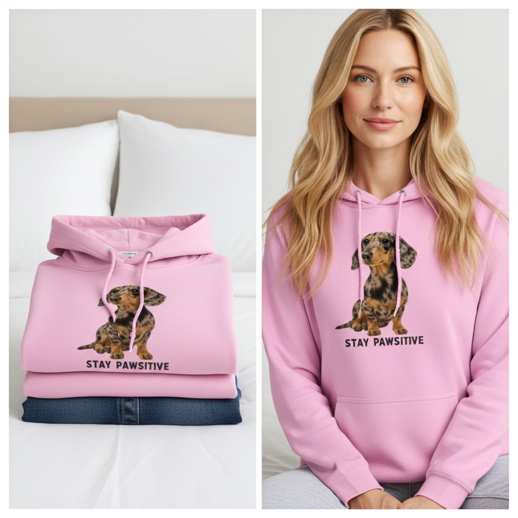 Stay Pawsitive Hoodie – Dackel-Style für positive Vibes-Hoodie-True Insights