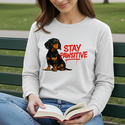 Stay Pawsitive Sweatshirt – Dackel-Power für warme, positive Tage-Sweatshirt-True Insights