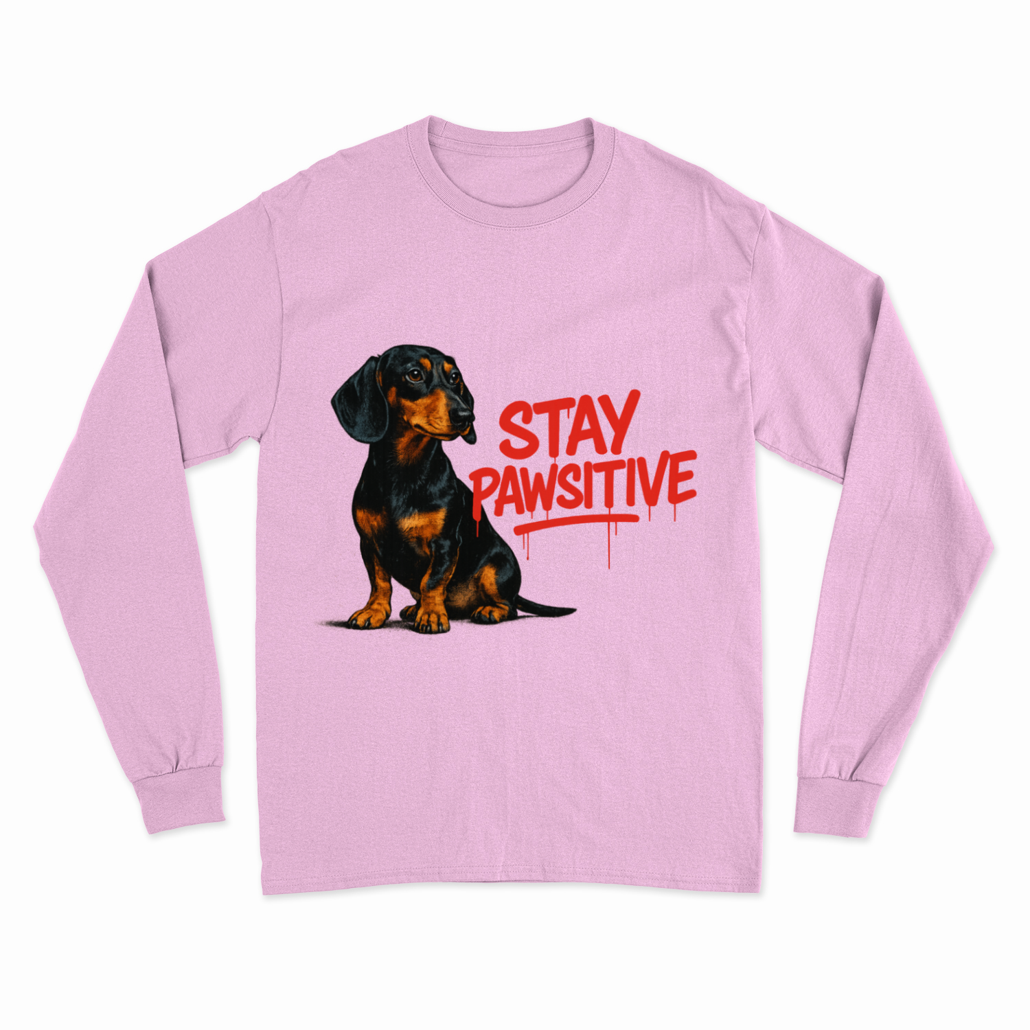 Stay Pawsitive Sweatshirt – Dackel-Power für warme, positive Tage-Sweatshirt-True Insights