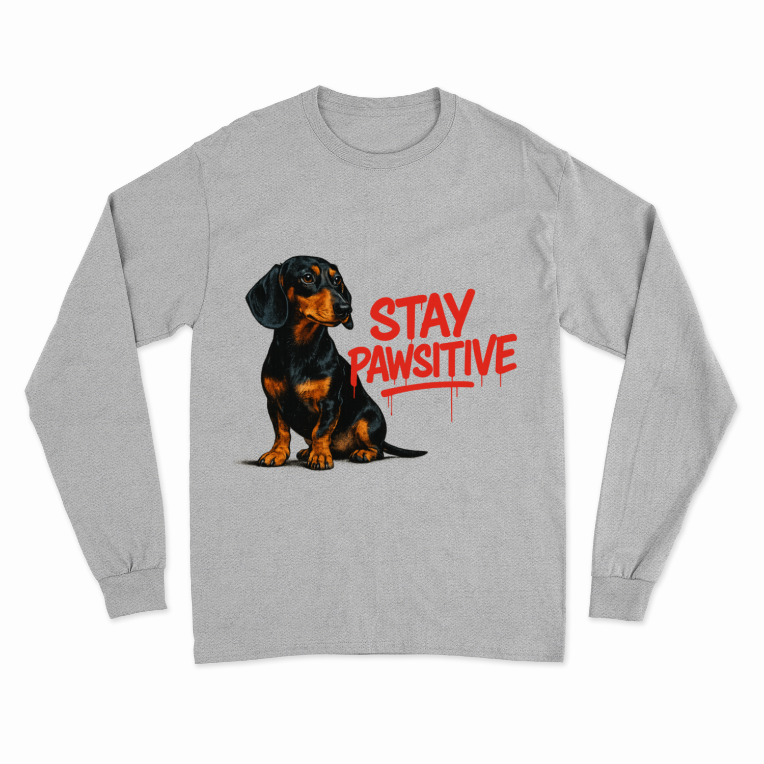 Stay Pawsitive Sweatshirt – Dackel-Power für warme, positive Tage-Sweatshirt-True Insights