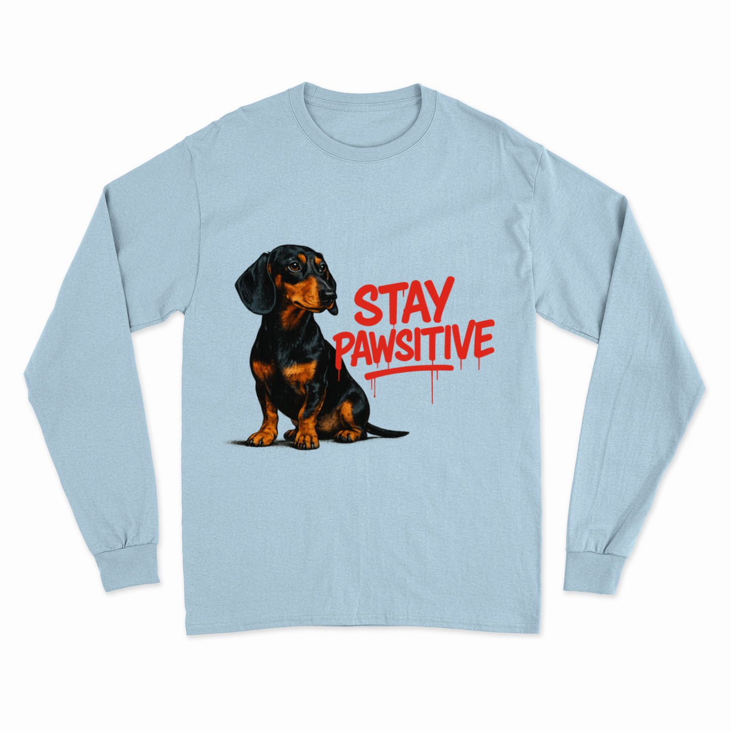 Stay Pawsitive Sweatshirt – Dackel-Power für warme, positive Tage-Sweatshirt-True Insights