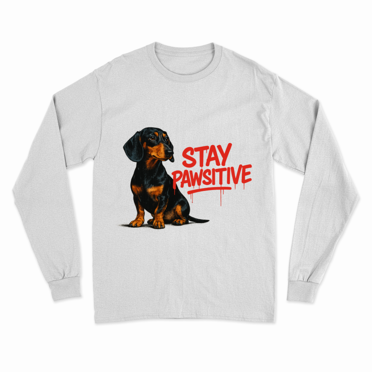 Stay Pawsitive Sweatshirt – Dackel-Power für warme, positive Tage-Sweatshirt-True Insights