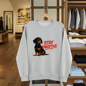 Stay Pawsitive Sweatshirt – Dackel-Power für warme, positive Tage-Sweatshirt-True Insights
