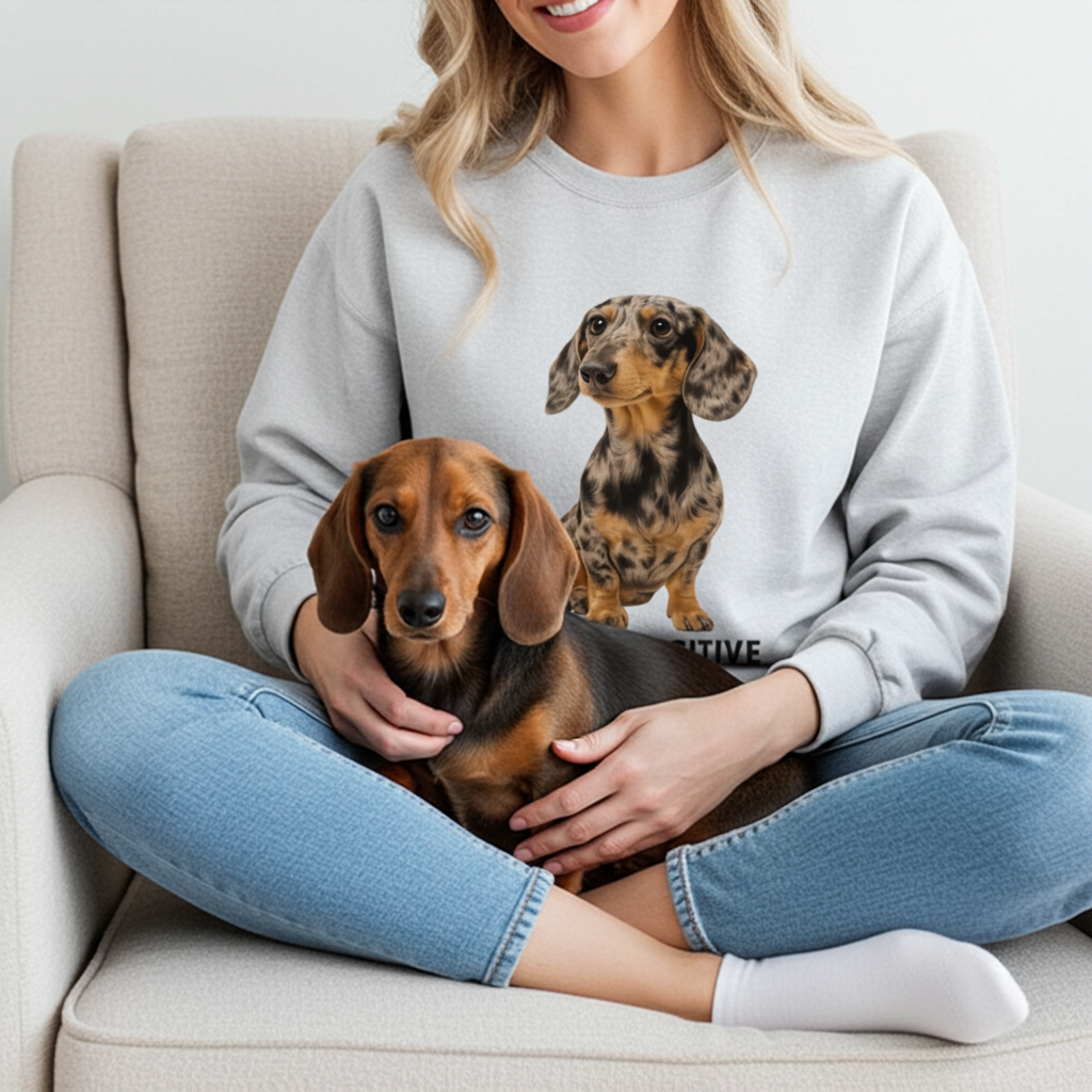 Stay Pawsitive Sweatshirt – Dackel-Power für warme, positive Tage-Sweatshirt-True Insights