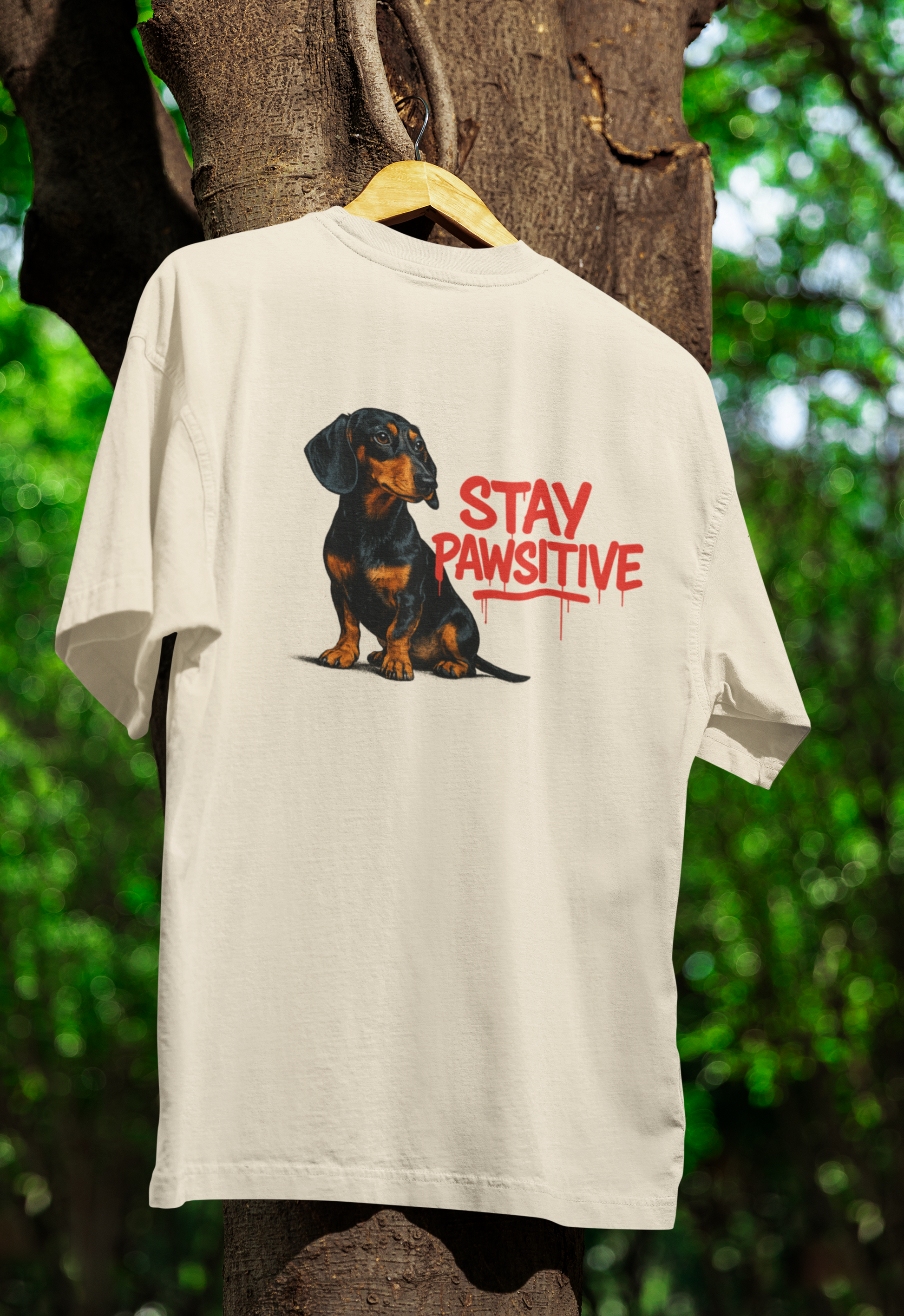 Stay Pawsitive T-Shirt – Dackel-Motiv für gute Laune & positive Vibes-T-Shirt-True Insights