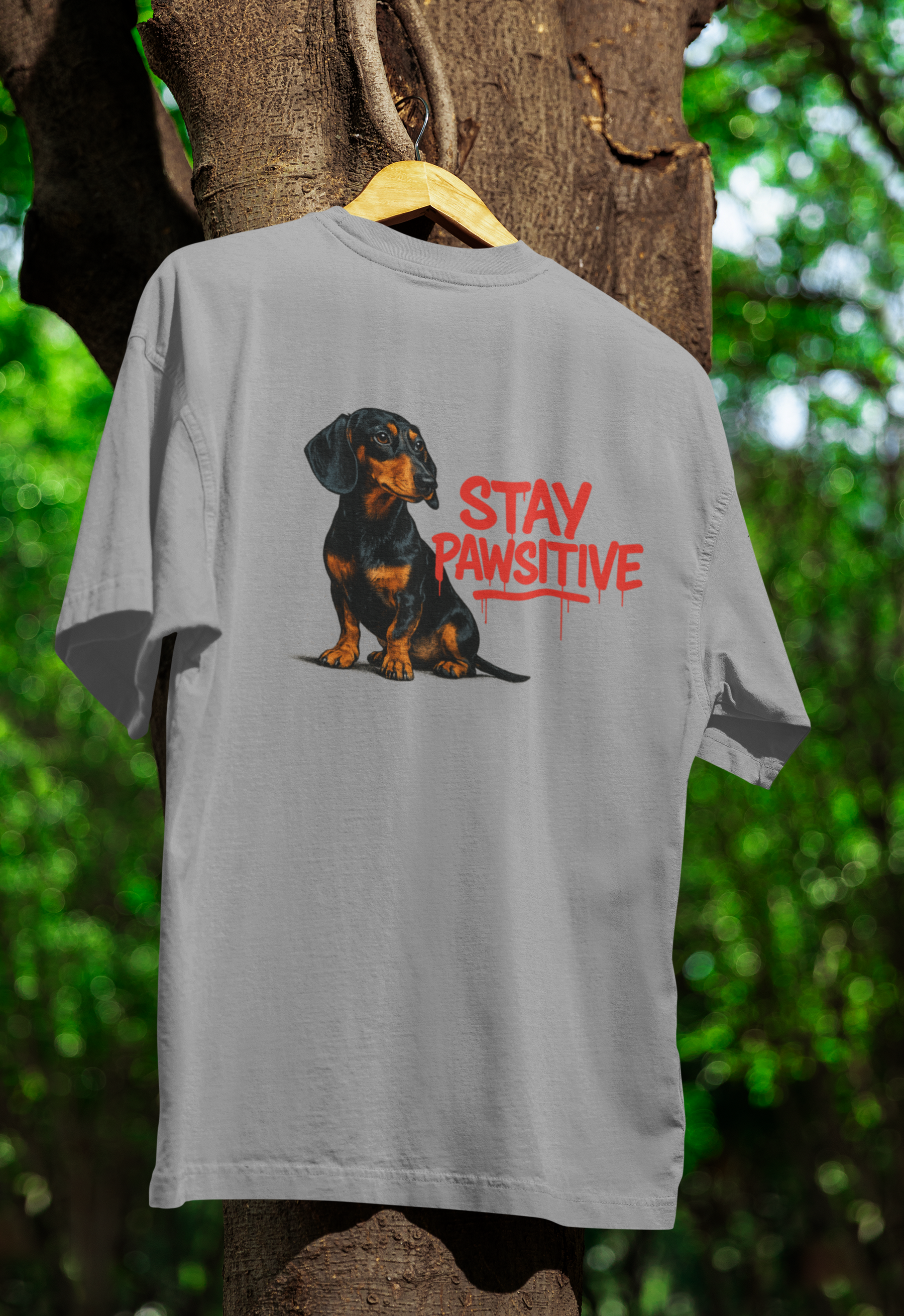 Stay Pawsitive T-Shirt – Dackel-Motiv für gute Laune & positive Vibes-T-Shirt-True Insights