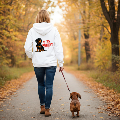 Stay Pawsitive Zip Hoodie – Dackel-Chic mit positiver Energie-Zip Hoodie-True Insights