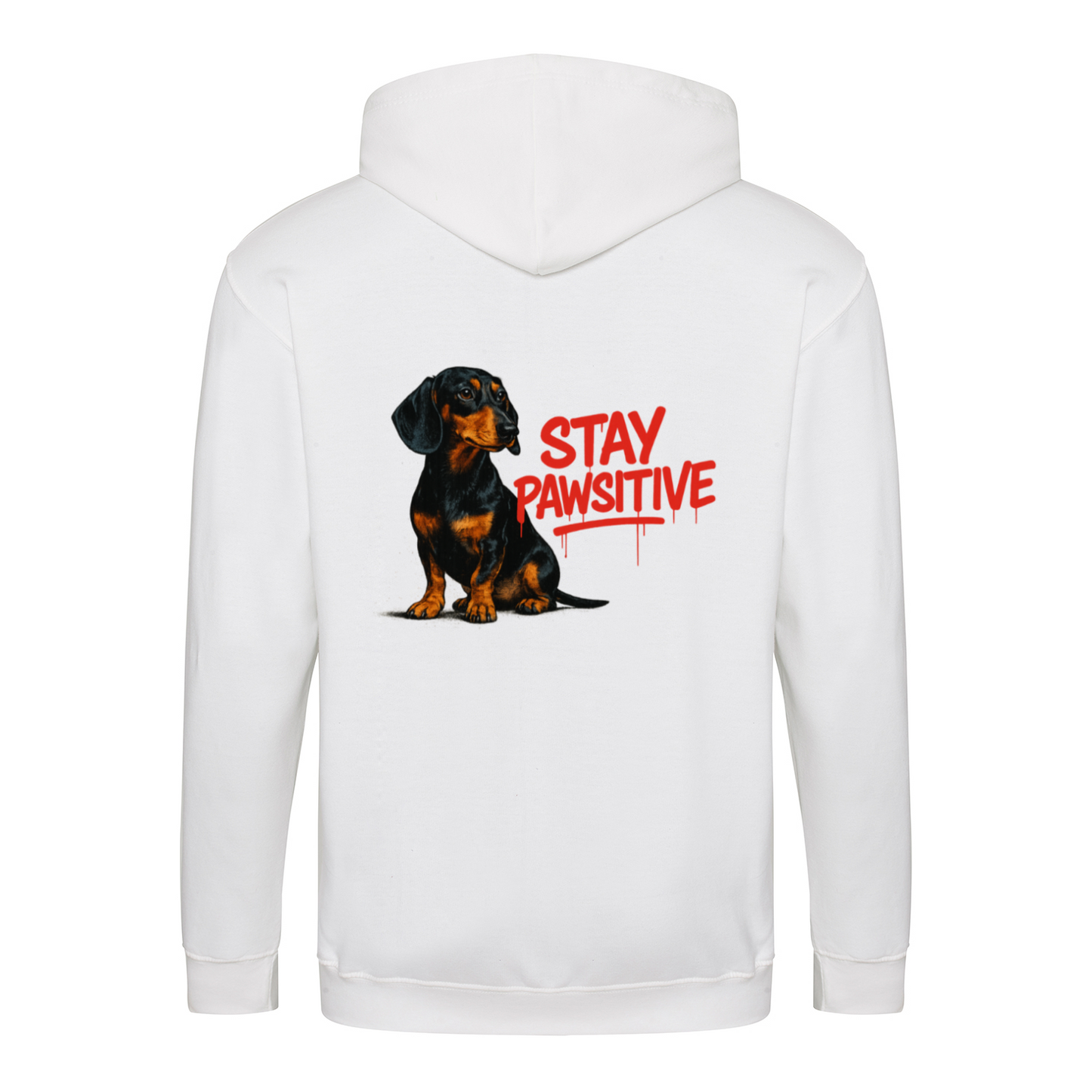 Stay Pawsitive Zip Hoodie – Dackel-Chic mit positiver Energie-Zip Hoodie-True Insights