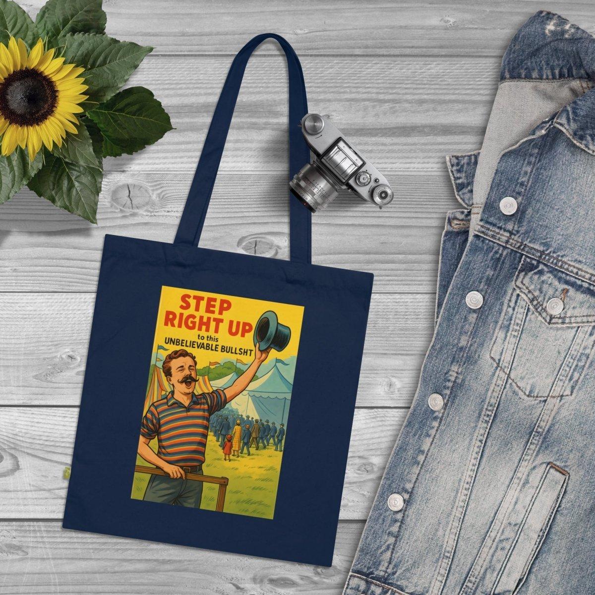 Step Right Up – Vintage-Zirkus-Stoffbeutel mit satirischem Jahrmarkt-Motiv-Bags-True Insights