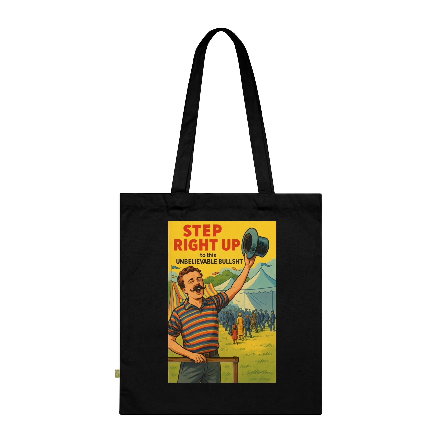 Step Right Up – Vintage-Zirkus-Stoffbeutel mit satirischem Jahrmarkt-Motiv-Bags-True Insights