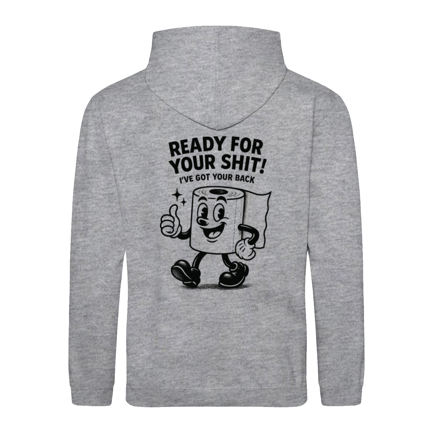 Sweatshirt Ready for your Shit – Satirischer Hoodie mit Rückendruck-Sweatshirt-True Insights
