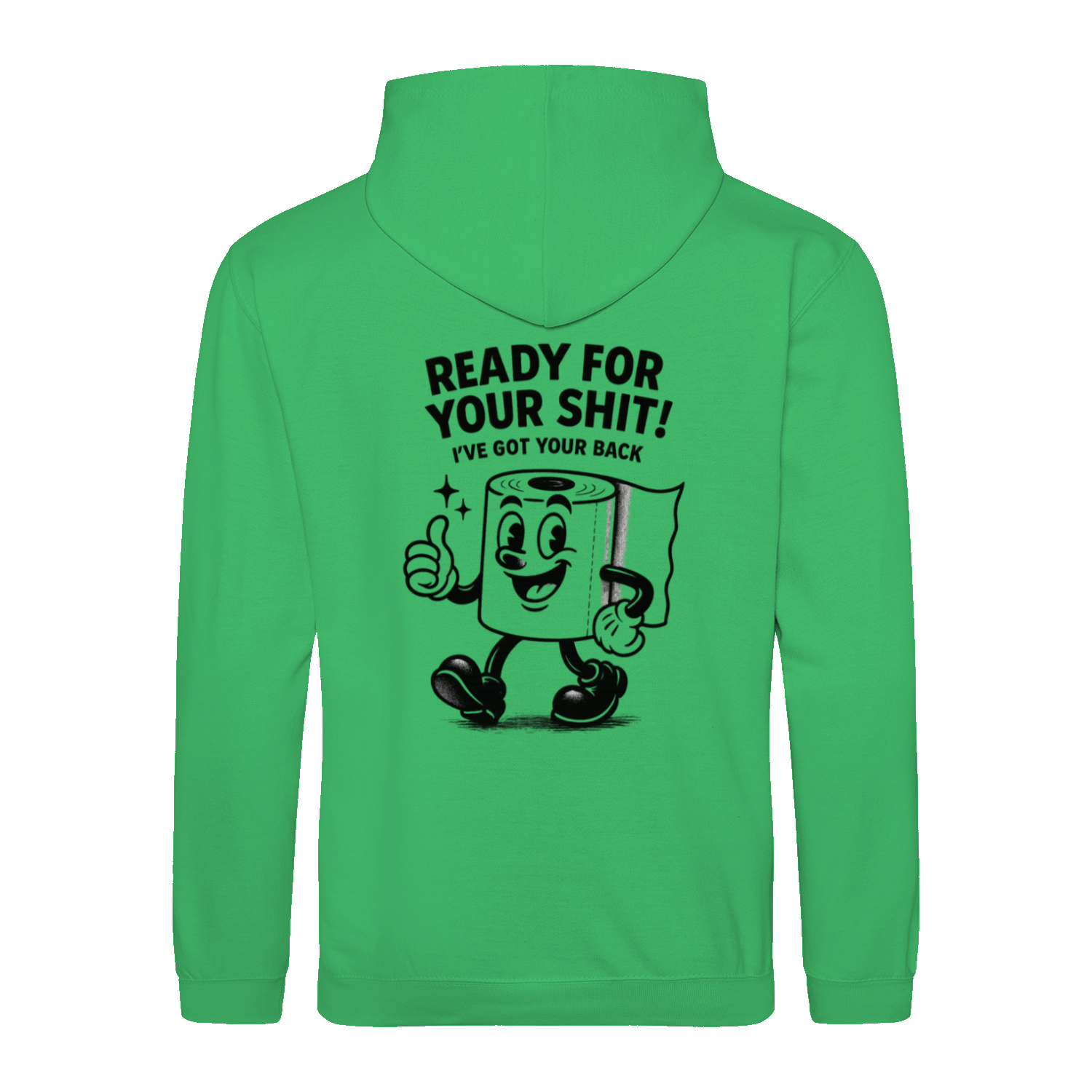 Sweatshirt Ready for your Shit – Satirischer Hoodie mit Rückendruck-Sweatshirt-True Insights