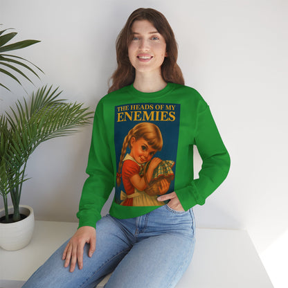 Sweatshirt – Sweatshirt „The Heads of My Enemies“ – Subversive Kunst zum Anziehen | True Insights Design mit Humor