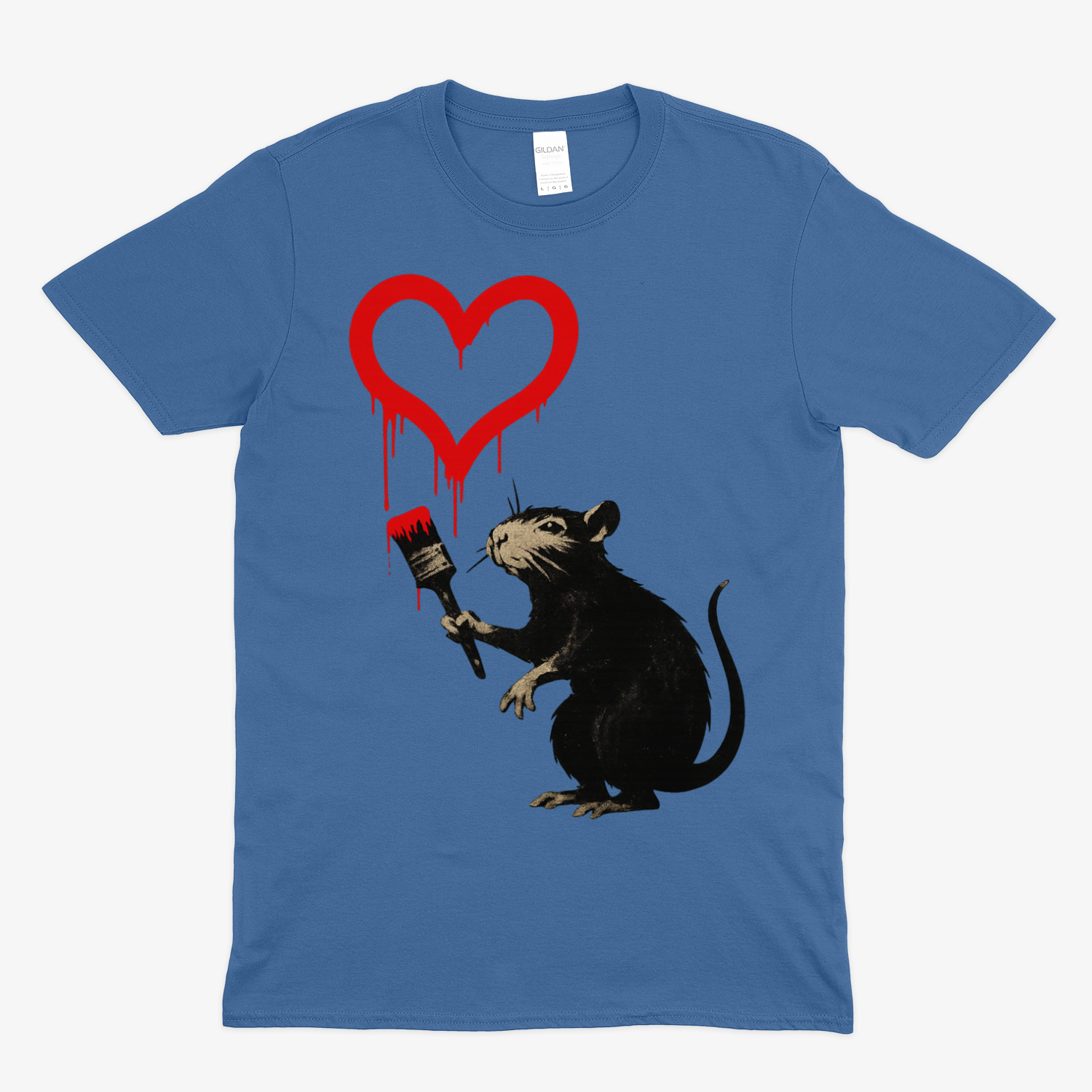 T-Shirt ›Ratte mit Herz‹ – Satirisches Streetart Motiv für Urban Wear-T-Shirt-True Insights