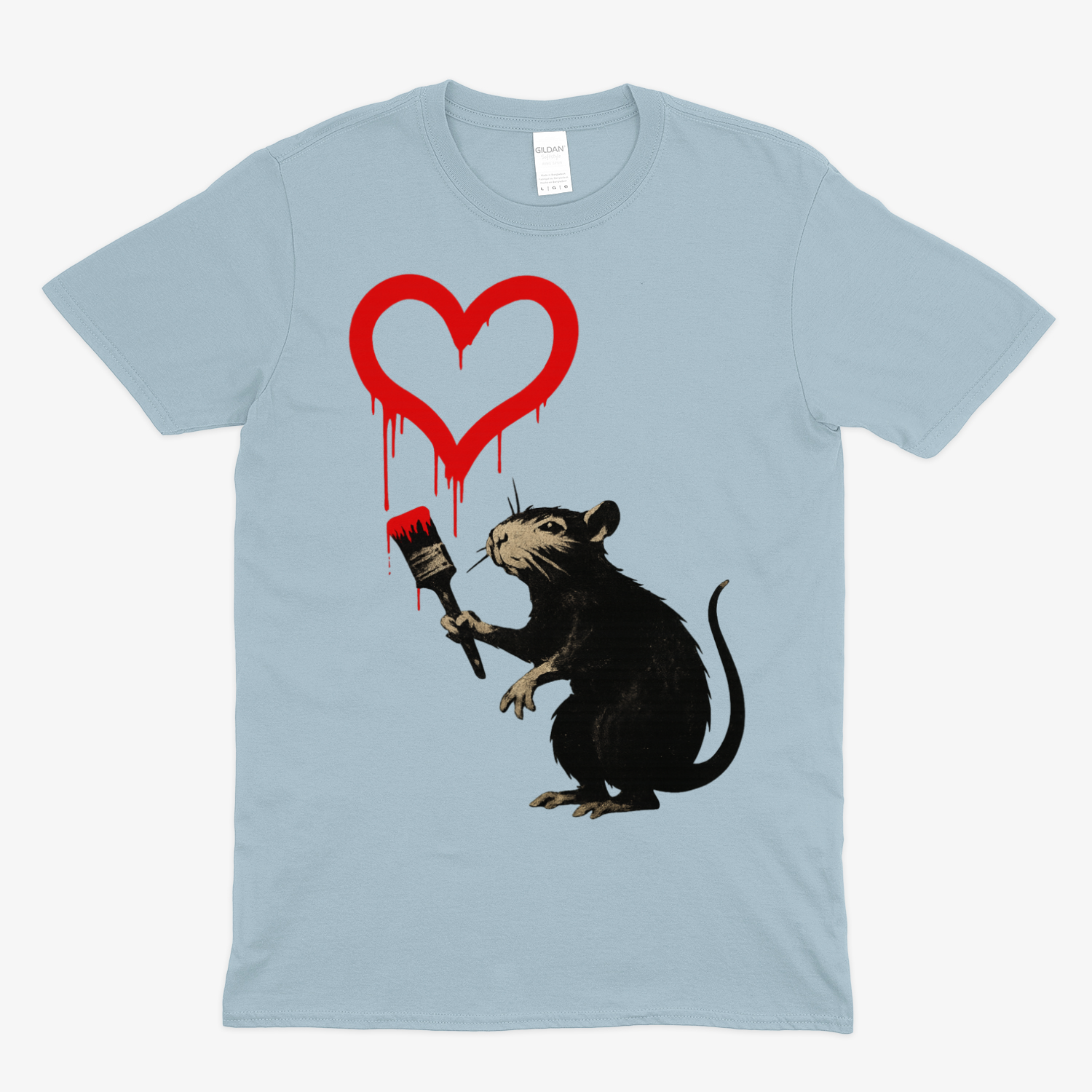 T-Shirt ›Ratte mit Herz‹ – Satirisches Streetart Motiv für Urban Wear-T-Shirt-True Insights