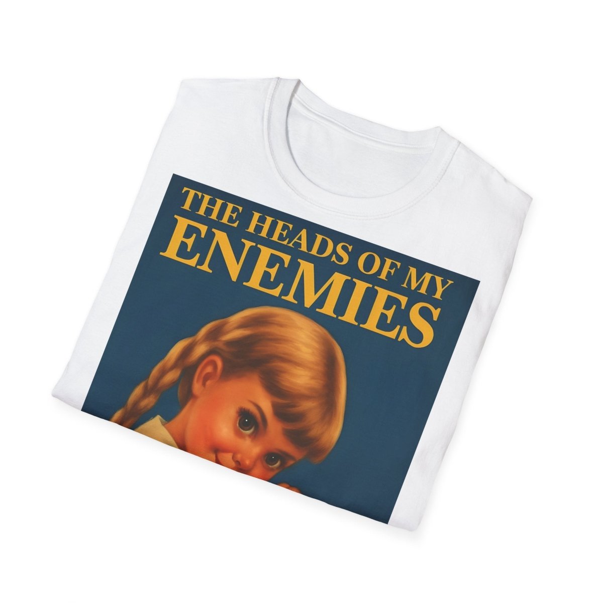 T-Shirt „The Heads of My Enemies“ – Retro-Satire mit Kinderbuch-Flair – Freches Satire-Design für mutige Statements | True Insights