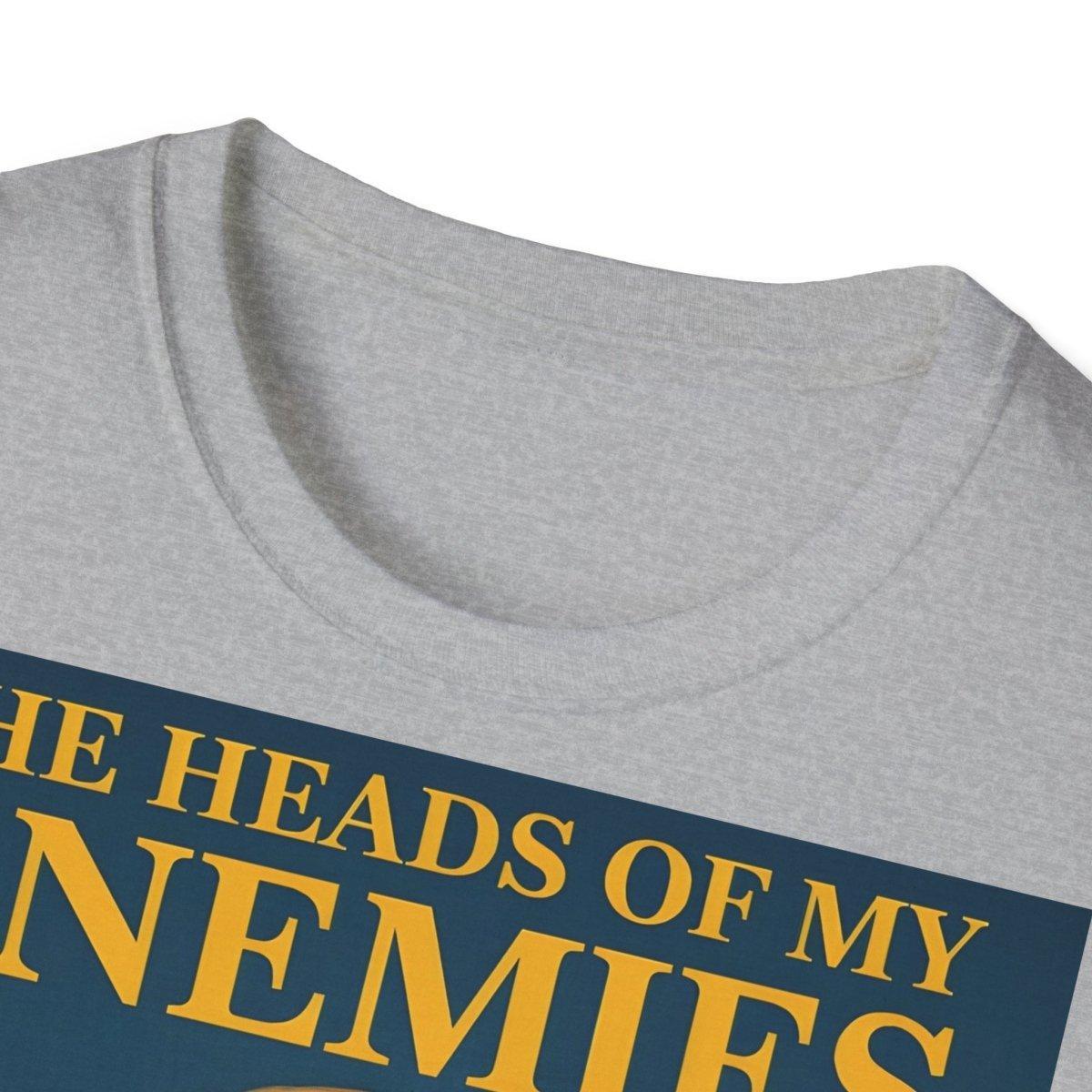 T-Shirt „The Heads of My Enemies“ – Retro-Satire mit Kinderbuch-Flair – Freches Satire-Design für mutige Statements | True Insights