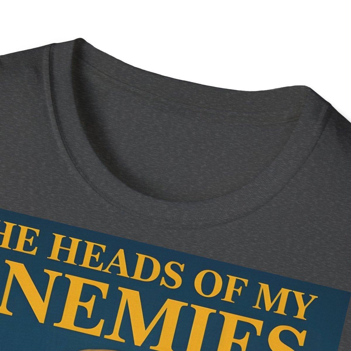T-Shirt „The Heads of My Enemies“ – Retro-Satire mit Kinderbuch-Flair – Freches Satire-Design für mutige Statements | True Insights