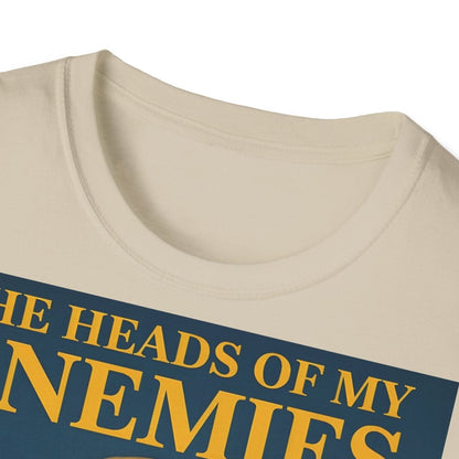 T-Shirt „The Heads of My Enemies“ – Retro-Satire mit Kinderbuch-Flair – Freches Satire-Design für mutige Statements | True Insights