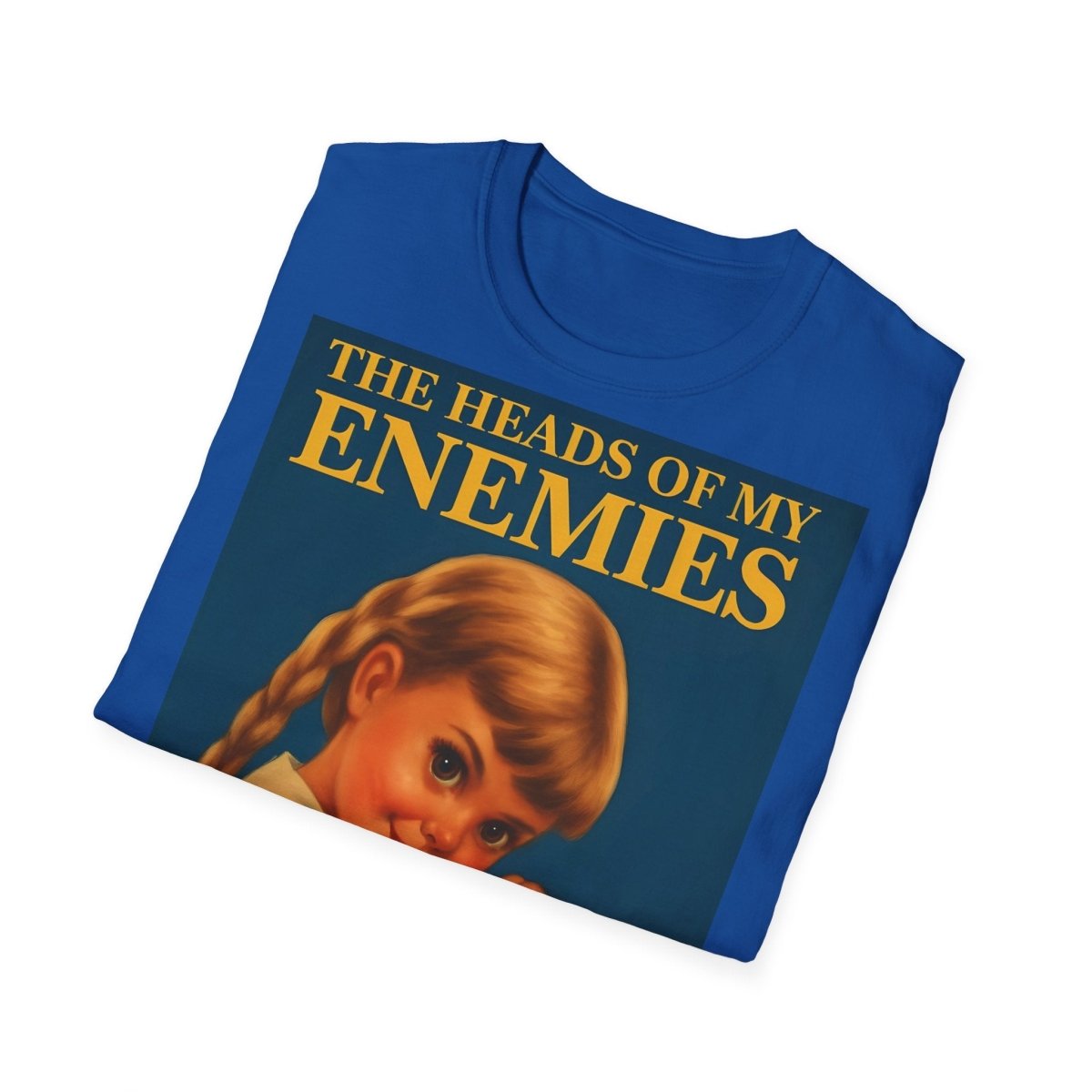 T-Shirt „The Heads of My Enemies“ – Retro-Satire mit Kinderbuch-Flair – Freches Satire-Design für mutige Statements | True Insights