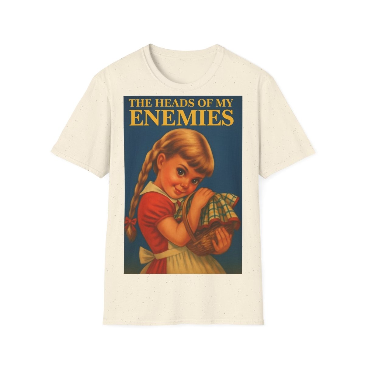 T-Shirt „The Heads of My Enemies“ – Retro-Satire mit Kinderbuch-Flair – Freches Satire-Design für mutige Statements | True Insights