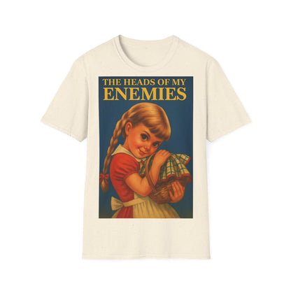 T-Shirt „The Heads of My Enemies“ – Retro-Satire mit Kinderbuch-Flair – Freches Satire-Design für mutige Statements | True Insights